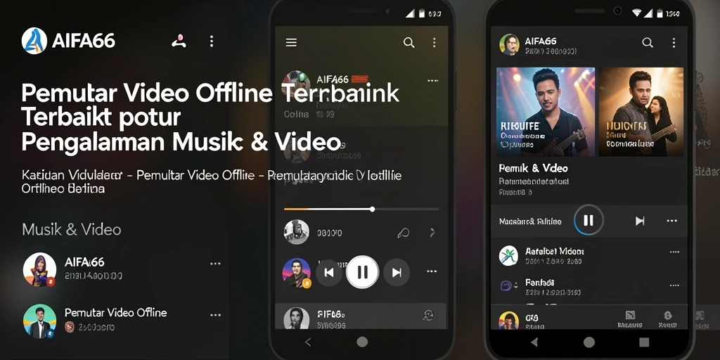 Antarmuka AIFA66 yang sederhana dan fungsional untuk pemutar video.