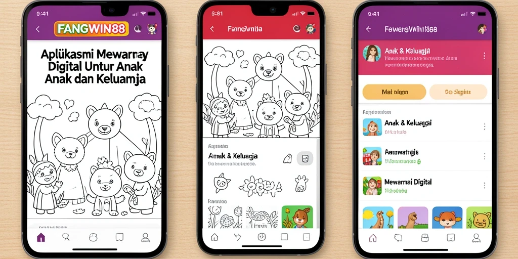 Antarmuka aplikasi FANGWIN88 yang interaktif dan menarik.