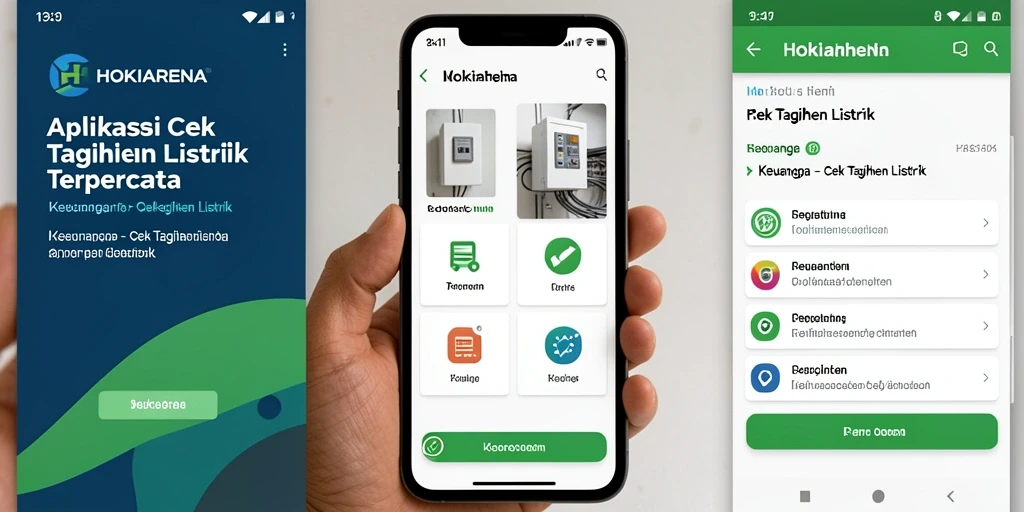Tampilan antarmuka HOKIARENA yang user-friendly untuk cek tagihan listrik.