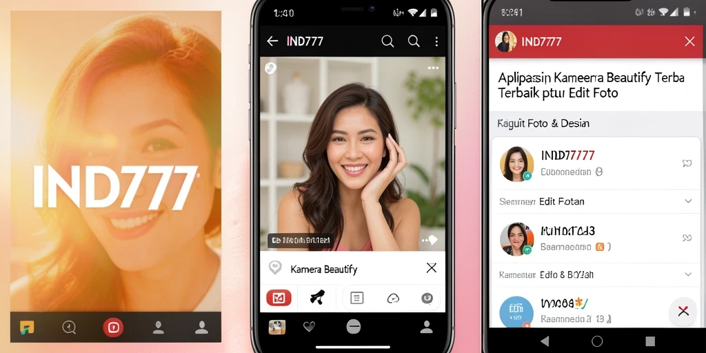 Screenshot aplikasi IND777 menampilkan antarmuka yang sederhana dan efektif.
