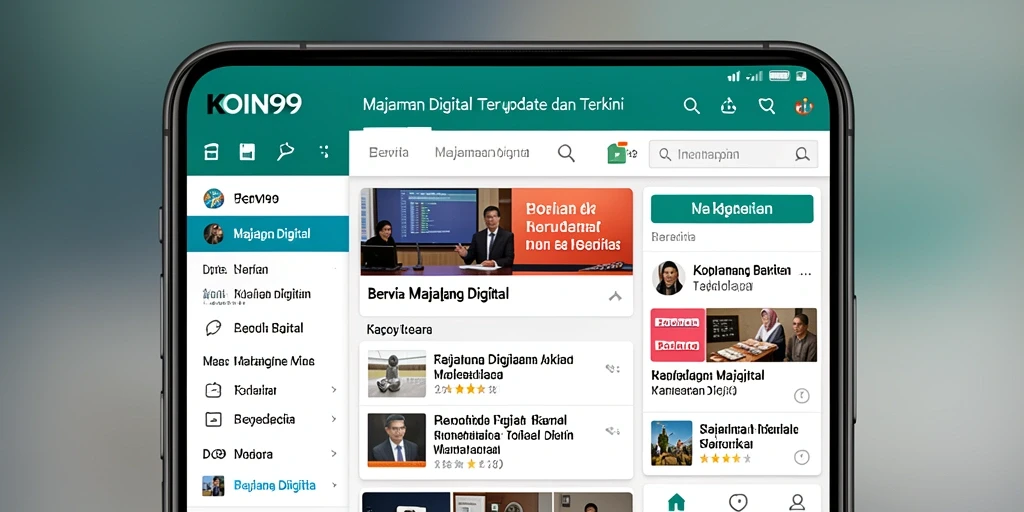 Antarmuka aplikasi KOIN99 yang modern dan menarik.