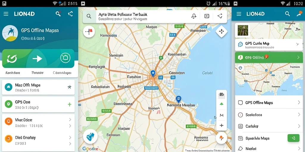 Antarmuka LION4D yang intuitif untuk peta offline.